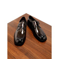 2026 Brown Arrival British Style Genuine Leather Men's Dress Shoes Buckle Square Toe Shiny Wedding Shoes Fashion