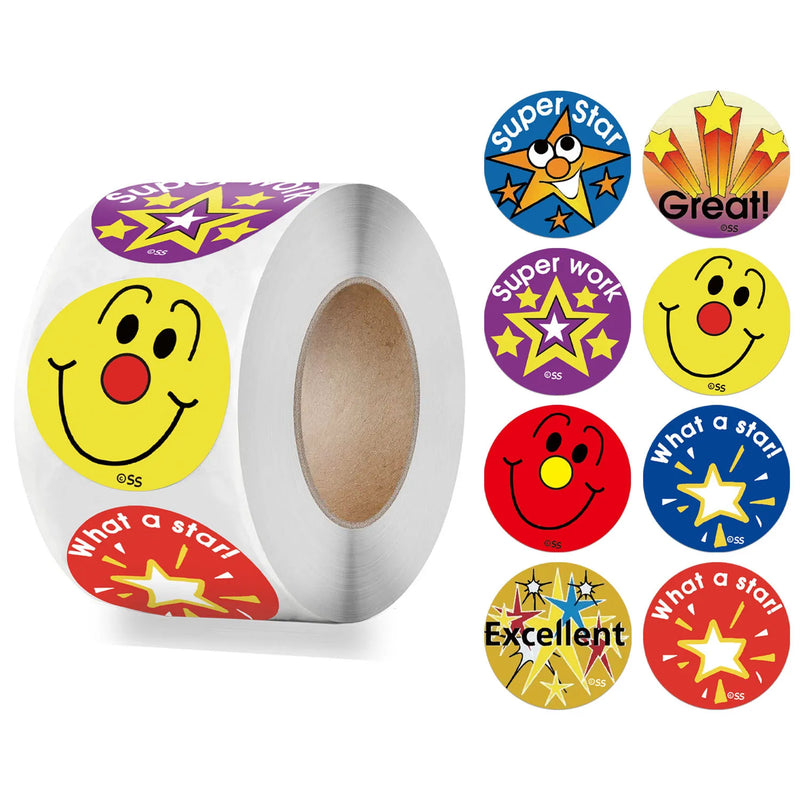 100-500pcs New Cute Reward Stickers with Word Motivational Stickers for School Teacher Kids Student Stationery Stickers Kids