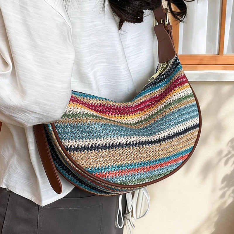 2026 Classic Women Single Shoulder Crossbody Handbag Lightweight Large Capacity Daily Bag Weaving Dumpling Buns