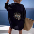 Evil Eye Casual Shirt Women's Fashion Beach Style Loose - View 3 | SAMAG