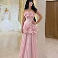 FATAPAESE 3D Flowers Corset Short Evening Dresses Luxury | SAMAG