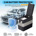 Portable Refrigerator 52QT (50L) Electric Cooler Freezer 12V/24V DC 110-240V AC Car Fridge 0℉~50℉ Car Refrigerator With Basket for Travel, Truck, Boat, Camping