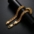 18K Gold 6MM Geometry Chain 925 Sterling Silver Bracelets for Women Men Fashion Wedding Christmas Gifts - Visuel 4 | SAMAG