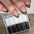 10 Rolls/Box New Black&White Lace Nail Transfer Stickers Sexy Lace Flower Full Wraps Nail Decals DIY French Manicure Decorations