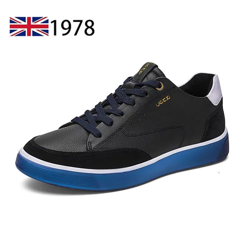 Genuine Leather Business Formal Shoes Cow Leather Soft Men Shoes Outdoor Casual White Board Shoes Men leather Zapatos Hombre