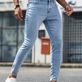 Men'S Slim-Fit Denim Long Pants - Basic Stretch Style | SAMAG