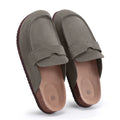 Litfun Women's Cow Suede Clogs Mens Genuine Mules Comfortable Cork Footbed Clogs Slippers Fashion Potato Shoes with Arch Support