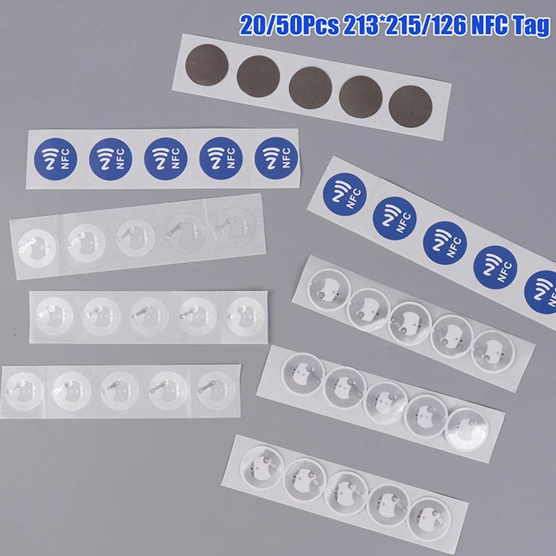 1/20/50Pcs 2.5cm NFC Labels Stickers Badges Label Sticker RFID Electronic Tag Rewritable Secret Key Sticker NFC Tags