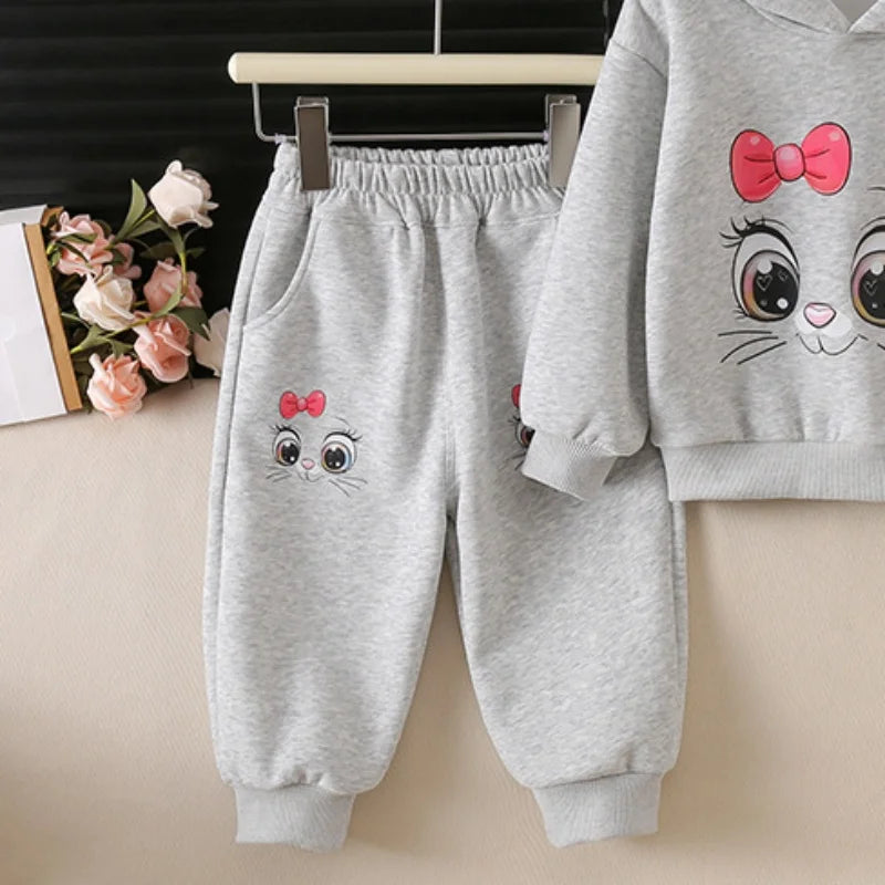 1-6Y Kids Sets And Outfits Girls Cute Bow Cartoon Cat | SAMAG