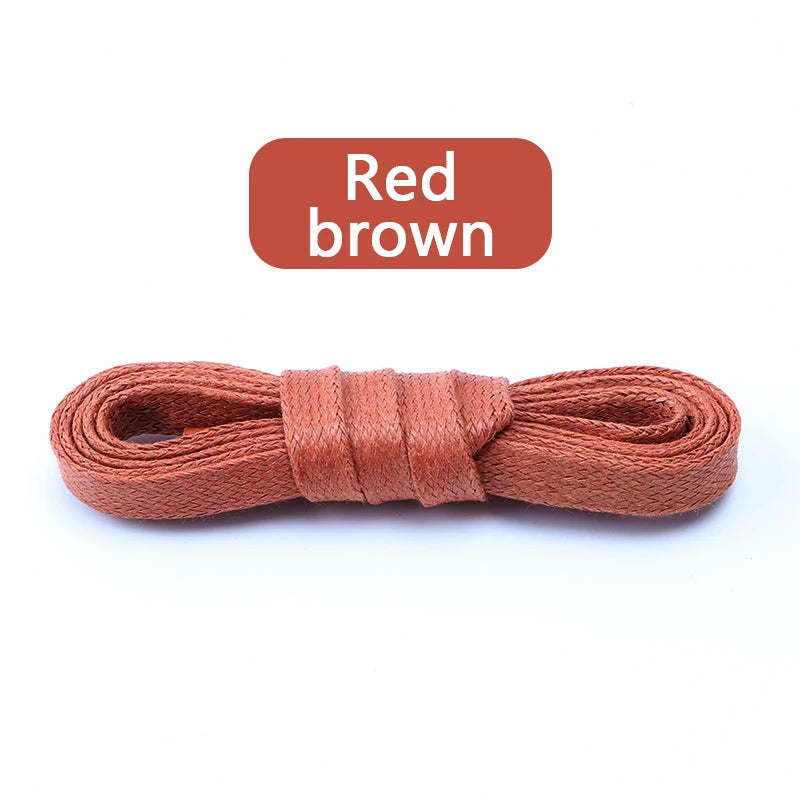 1Pair Waxed Cotton Shoelaces Waterproof Leather Shoelace Sneakers Boots Flat Laces for Shoes Accessories 70/90/120/150cm