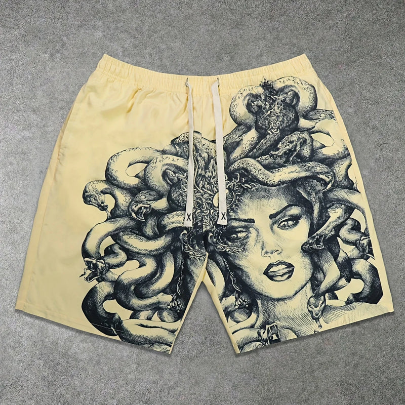Model Men's Casual Shorts, with Medusa Print, Trendy | SAMAG