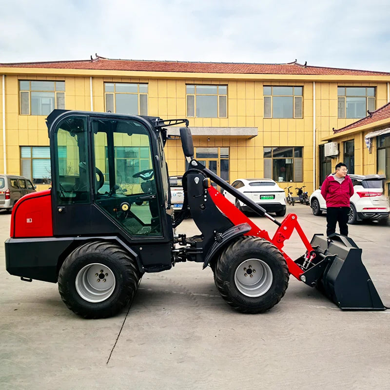Customized Small Telescopic Loader Boom Wheel Loader 1ton, Front-End Electric Garden and Farm Loader.