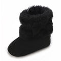 0-18M baby shoes Girls winter plush comfort snow boots cute bow cotton shoes baby soft soled non-slip toddler shoes