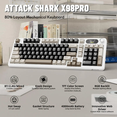 ATTACK SHARK X98Pro Wireless Mechanical Keyboard | SAMAG