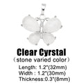 OCESRIO Vintage Natural Stone Butterfly Pendant for Necklace Copper Amethyst Reiki Pendulum DIY Jewelry Making Supplies pdta921