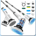 Electric Spin Scrubber 9 in 1 Cordless Cleaning Brush Telescopic Handle LED Display Wireless Bathroom Kitchen Floor Tile Cleaner