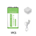 Micro USB 9V Rechargeable Li-ion Battery 16800mAh High Capacity for Multimeter, Microphone, Toy, Remote Control, KTV System