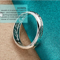 DOTEFFIL 925 Sterling Silver Mageweave Sculpture Ring For Wedding Engagement Party Jewelry
