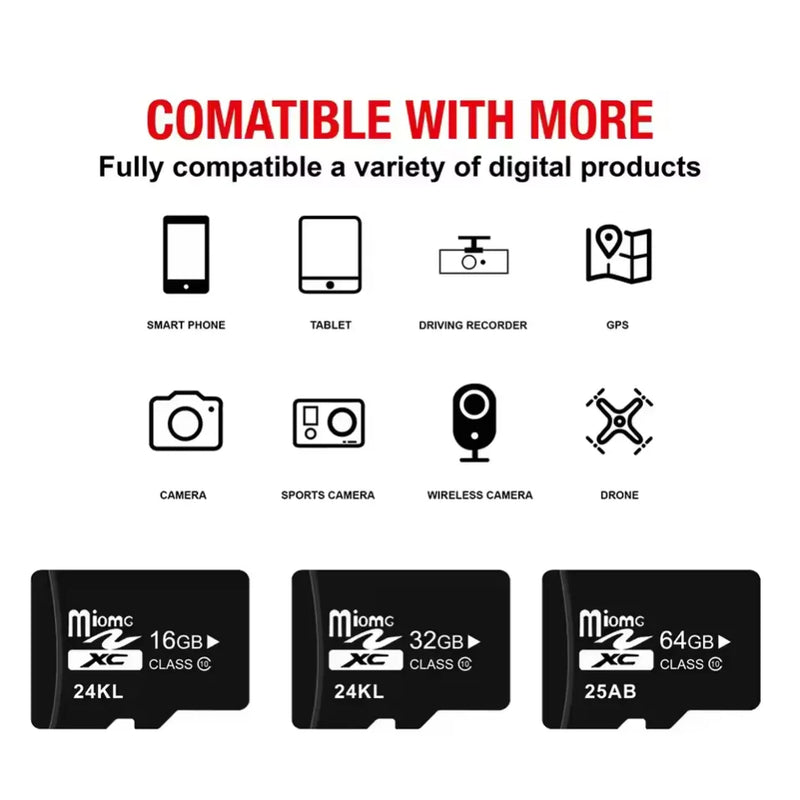 10 pcs/lot memoria Card SD/TF Flash Card 16GB 32GB 64GB Memory Card for Phone/PC/camera Exterme Ultra for gif