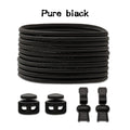 1 Pair Elastic Shoelaces Kit with Push Button Lock Stretch No Tie Shoe Laces for Running Sneakers Sports Shoes Adults Kids