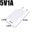 1-5Pcs Universal EU Plug Travel USB Wall Charger 5V2A 1A Power Adapter USB-A Phone Charging for Samsung IPhone IPad Xiaomi Huwei