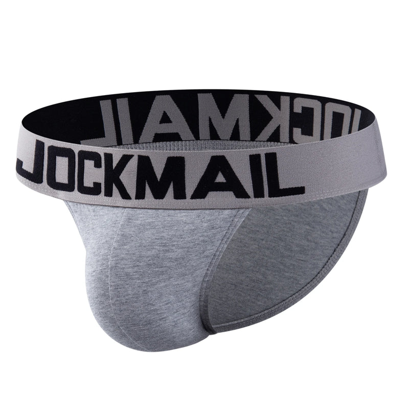 JOCKMAIL brand mens bikini underwear cotton classic basics sexy men briefs U Convex calzoncillos hombre cueca gay men Underpants