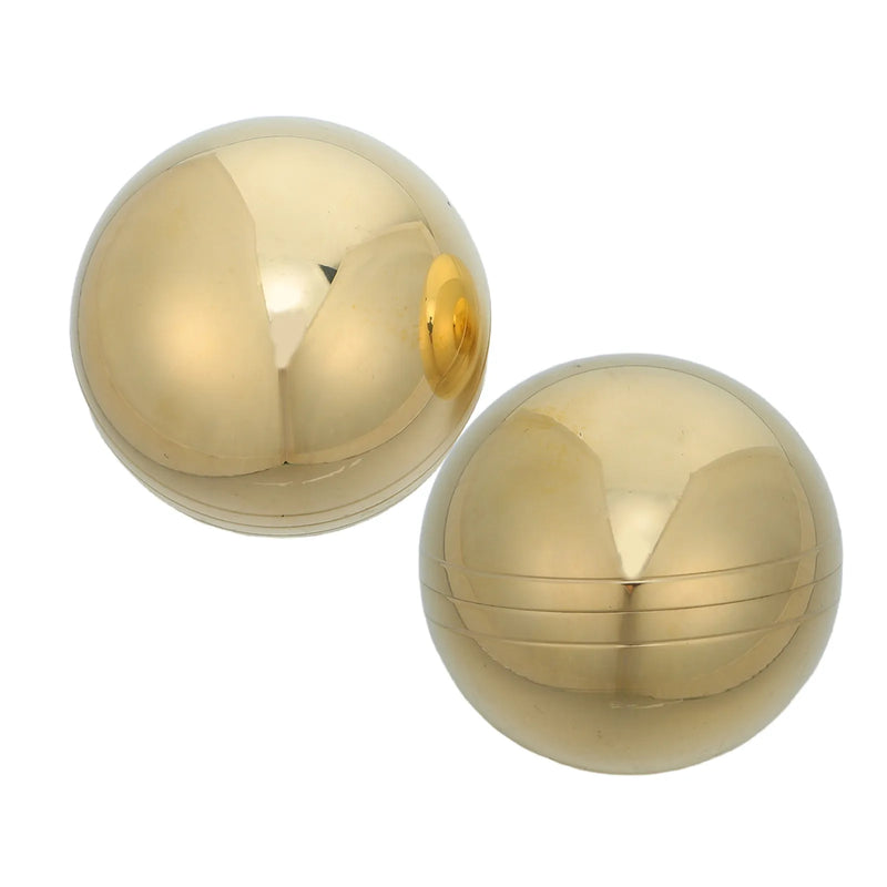 2Pcs Hollow Thickened Brass Hand Exercise Balls Baoding Balls for Therapy Fitness Hand Massage Stress Relief and Grip Strength