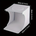 Dual LED Panels Folding Portable Photo Video Box Lighting Studio Shooting Tent Box Kit Diffuse Studio Softbox Lightbox