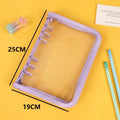 A5 Binder Cute Transparent Binder Notebook Filing Cabinet A5 Ring Pockets Leaf Filing Cabinet A5 Macaron Binder HYJ02