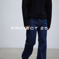 PROJECT 25 Men's Vintage Raw Denim Wide Leg Jeans | SAMAG