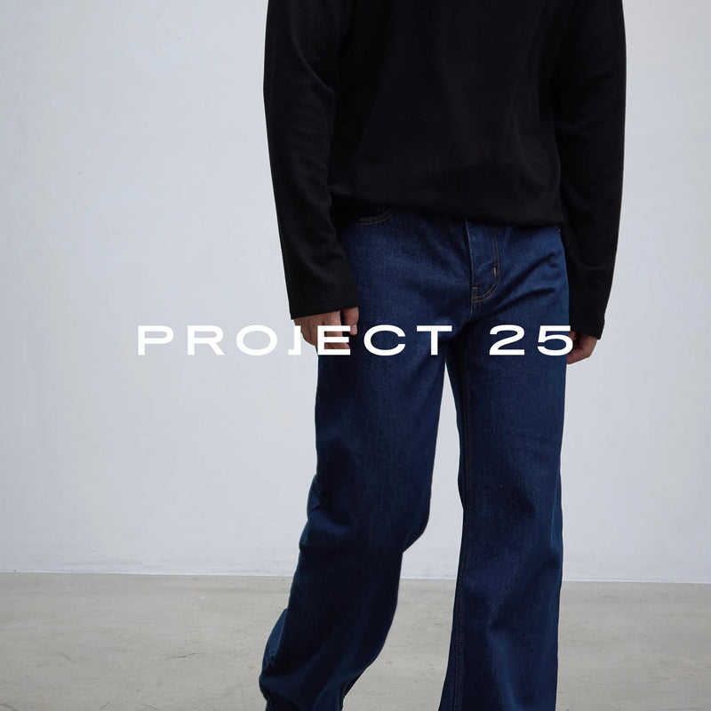 PROJECT 25 Men's Vintage Raw Denim Wide Leg Jeans | SAMAG