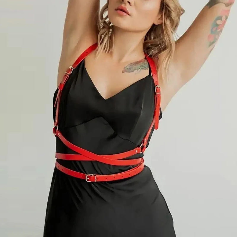 Women's Belt Woman Harness Belt Lingerie PU Leather Harness Suspender Harness Chest Harness Women Top Clothing Accessories