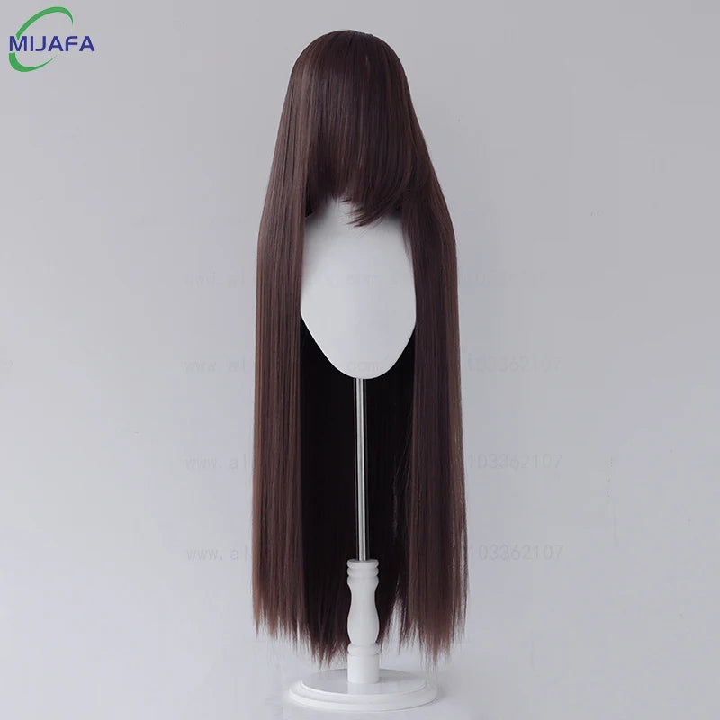 Very High Quality 600g 68 Colors 40 Inch 100cm Long Straight Cosplay Wig With Bangs Heat Resistant Hair Anime Wigs + Wig Cap