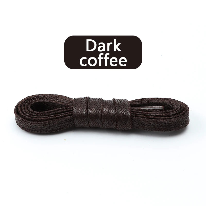 1Pair Waxed Cotton Shoelaces Waterproof Leather Shoelace Sneakers Boots Flat Laces for Shoes Accessories 70/90/120/150cm
