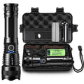 High Power Strong Light Long Range LED Flashlight USB Rechargeable Defense Flashlight Outdoor Telescopic Zoom Super Bright Torch