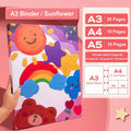 Portfolio Binder Folder A3 A4 A5 Document Organizer Art Drawing Paper Folder 4-Ring Binder PVC Pocket File Folder For Documents