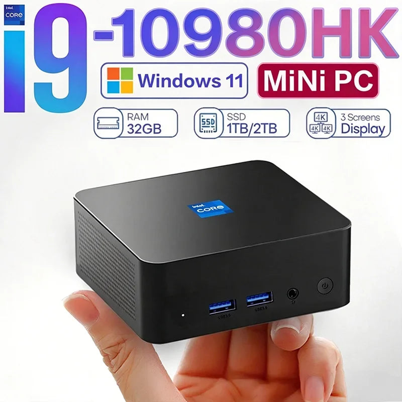 2026 Solivagant Windows 11 Pro Core N95/N150 Mini PC 16GB RAM 1/2TB M.2 SSD WIFI6 BT5.2 4K 60Hz HD Obscure Mini Gaming Pc Compac