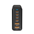 200W Desktop USB C Quick Charger GaN PD Fast Charger 6 Port Mobile Charging Adapter For Laptop iPhone 17 16 15 Samsung Xiaomi
