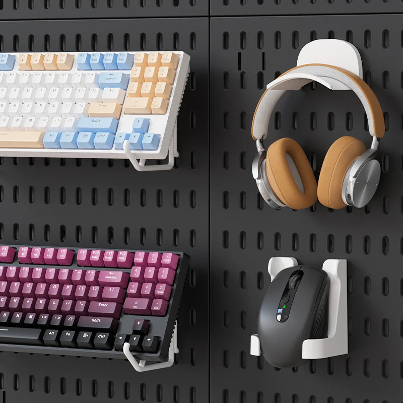 Gaming Gear Pegboard: Wall-Mounted, No-Punch, Study/Gaming Room – Figure Storage & Decor. Abundant Parts, Free Mix