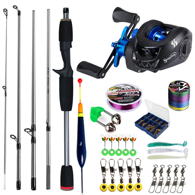 Sougayilang Baitcasting Fishing Rod and Reel Full Kit | SAMAG