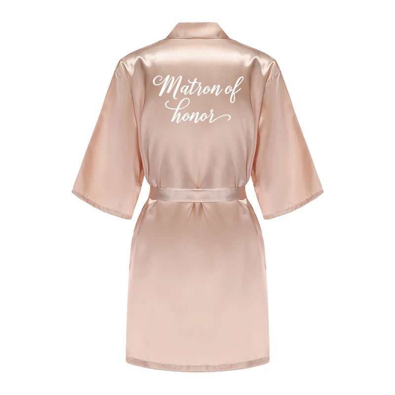 Champagne Women's Bride Bridesmaid Robes for Bridal Party | SAMAG