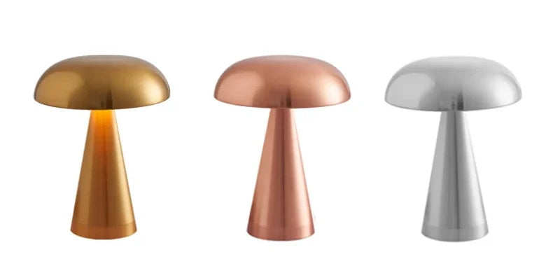 LED Table Lamps Touch Dimming USB Rechargeable for Bar Hotel Restaurant Bedside Decor Bedroom Nightlights Mushroom Lampara Gift