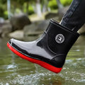 Men Rain Boots Non-slip Light Hiking Rain Shoes Slip on Waterproof Outdoor Leisure Rubber Fishing Shoes Work Water Shoes