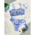 Ruffle Floral Printe Bikini Set Women Swimsuit Two-Piece | SAMAG