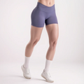 Vision Shorts 4.5'' Crossover Waist Seamless Yoga Shorts Hip Lifting Women Workout Gym Shorts Fitness Scrunch Bum Sports Shorts