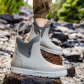 Men Rain Boots Non-slip Water Shoes Outdoor Waterproof Fishing Boots Slip on Men Rubber Boots PVC Material Round Toe Rain Shoes