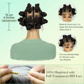 Synthetic Full Lace Braided Wigs Short Cute Handmade Bantu Braided Wigs with Baby Hair for Black Women Lace Frontal Braids Wigs