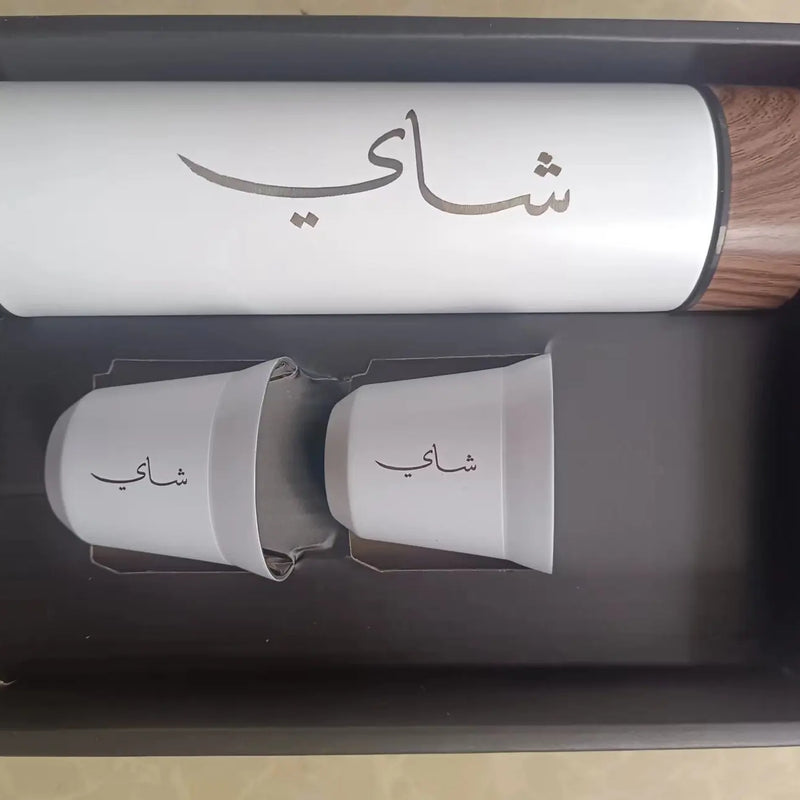 Free LOGO 3 In 1 set of  Thermos Mug Leak_Proof Travel Thermo Cup for Tea Water Coffee Thermo Cafe 500ML Double Stainless Steel
