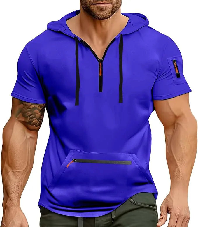 Men Hooded Sleeveless Shirt Casual Gym Tank Top Male Breathable Bodybuilding Vest Basketball Shirt Fashion Singlet Man Clothes
