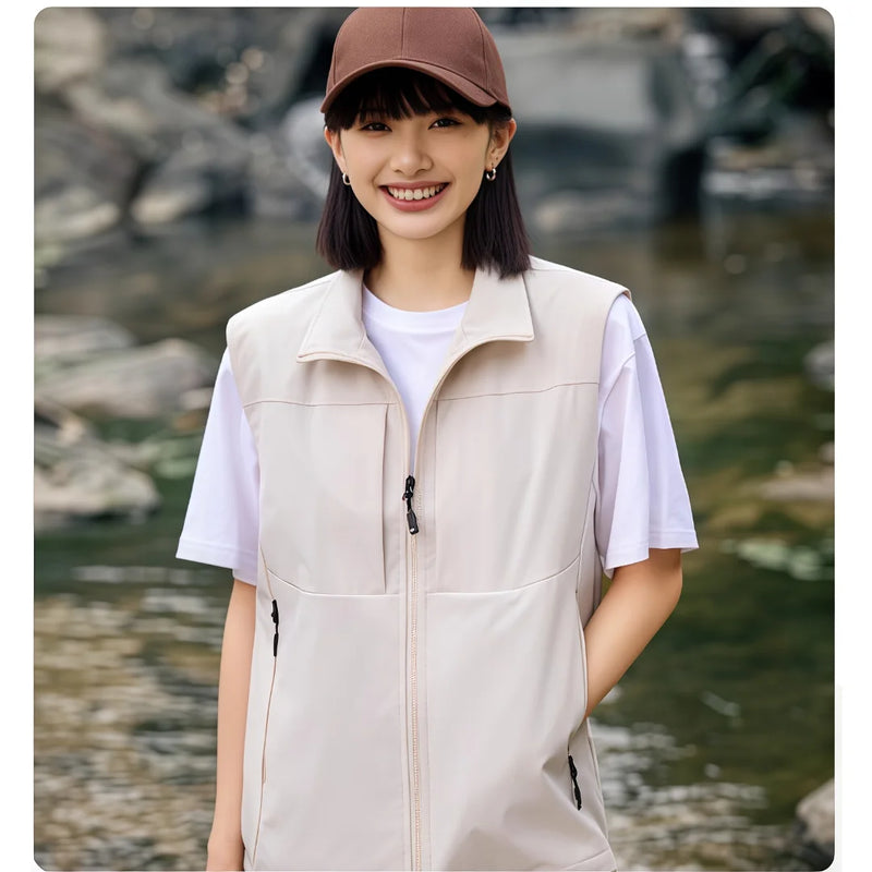 2025 Summer Men Outdoor Waterproof Quick Drying Cargo 5XL Vests Male Thin Mesh Breathable Waistcoats Climbing Sleeveless Jackets